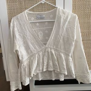 2 White Summer Tops from UO & Zara